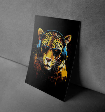 Groovin' Leopard: A Cool Cat Canvas