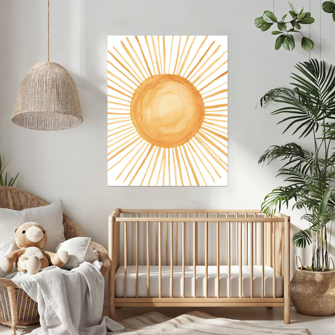 Golden Sunshine - Radiant Kids' Room Wall Art