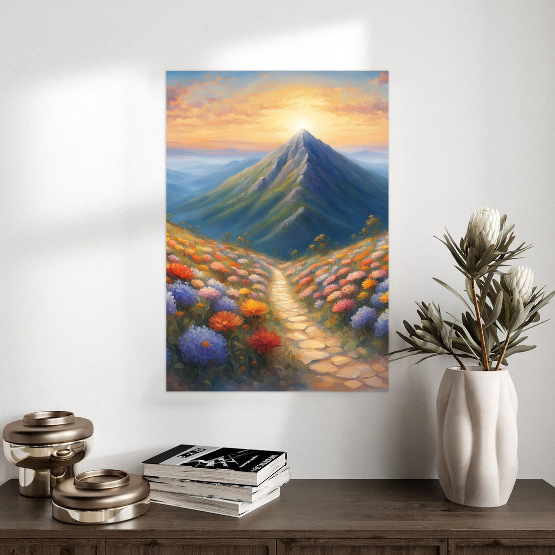 Pathway to the Peak – Serene Mountain Nature Poster