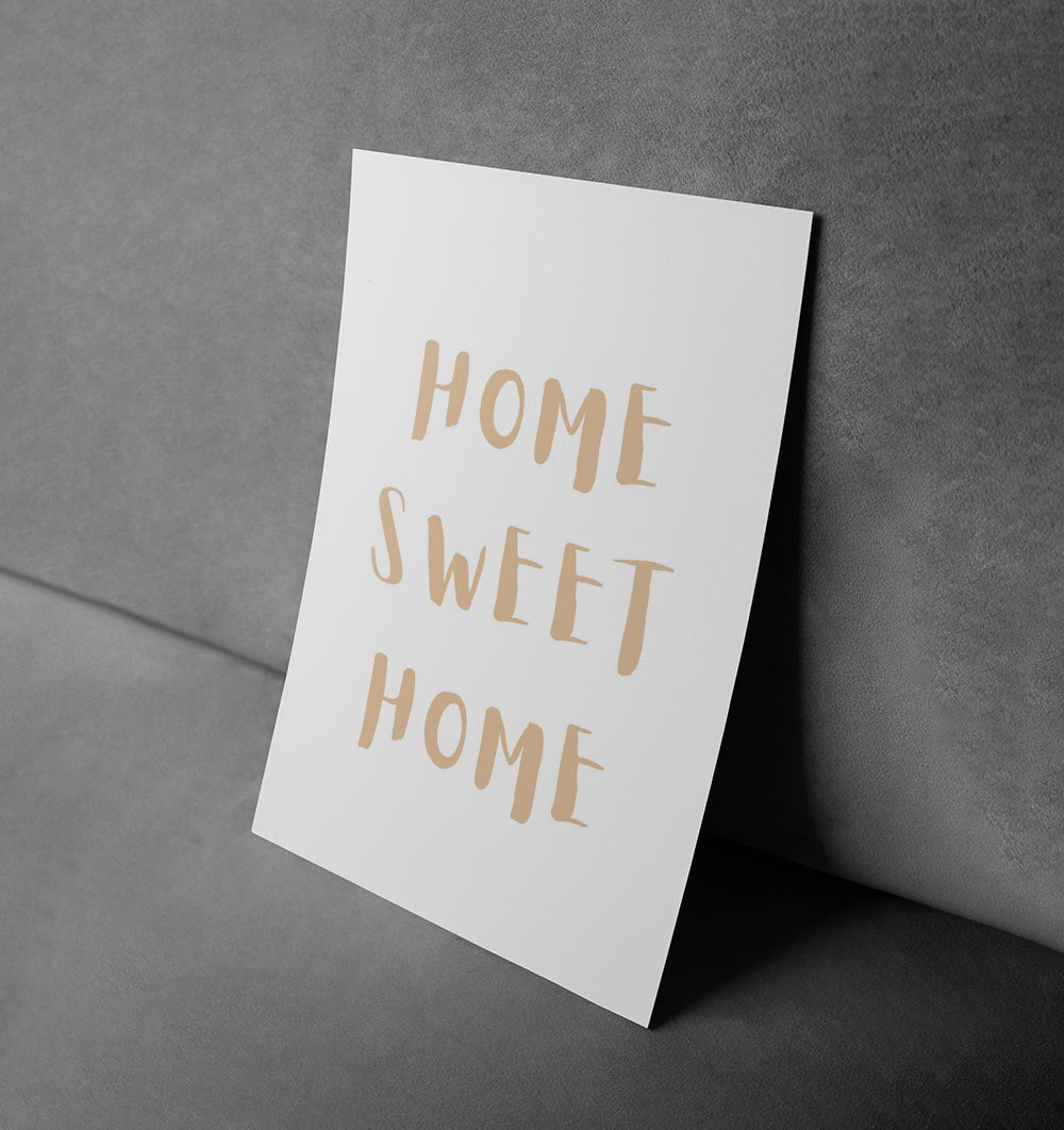 Home Sweet Home Canvas Poster – Minimalist Warmth for Your Kitchen