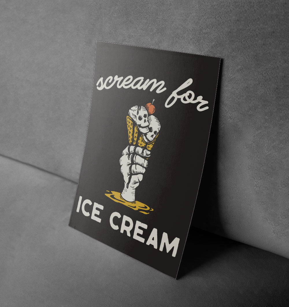 Scream for Ice Cream Halloween Poster