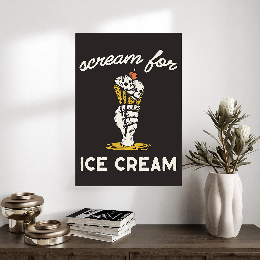 Scream for Ice Cream Halloween Poster