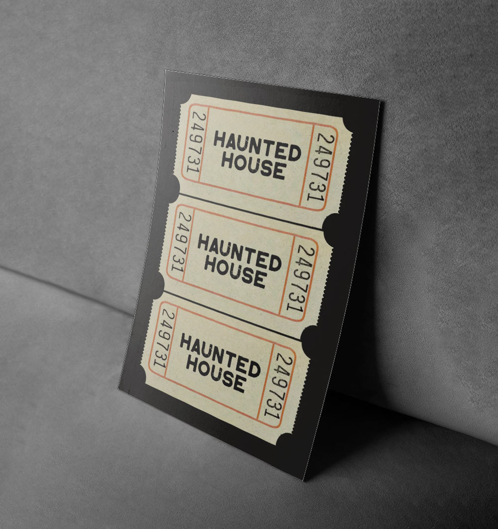 Haunted House Admission Ticket Halloween Poster