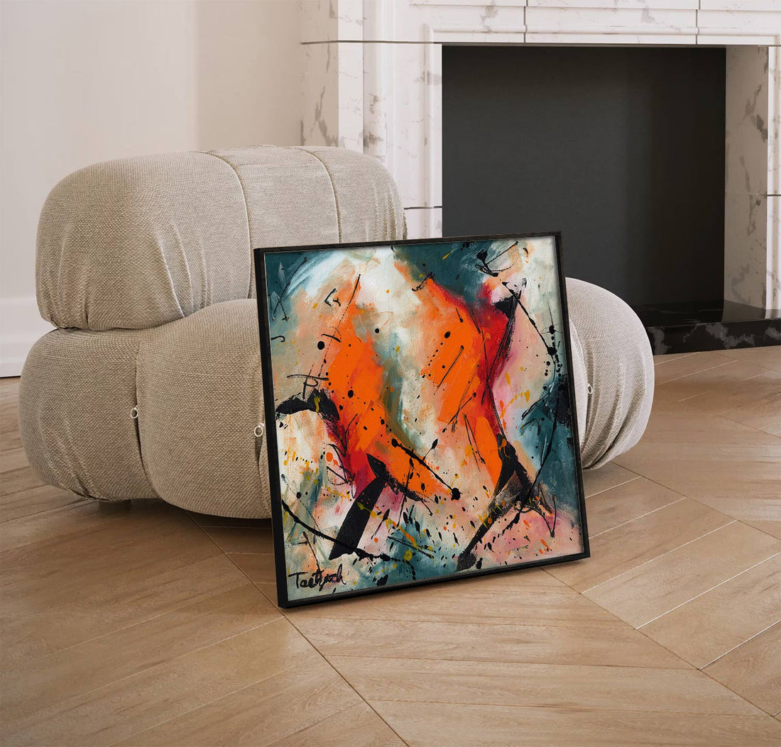 Dynamic Explosion – Abstract Expressionist Canvas Art