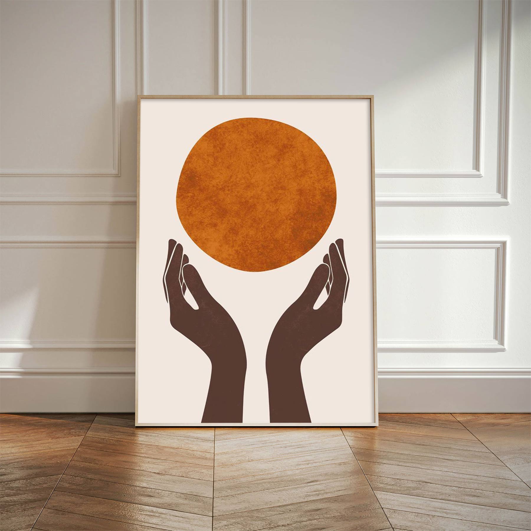 Embrace the Sun – Minimalist Abstract Canvas Print