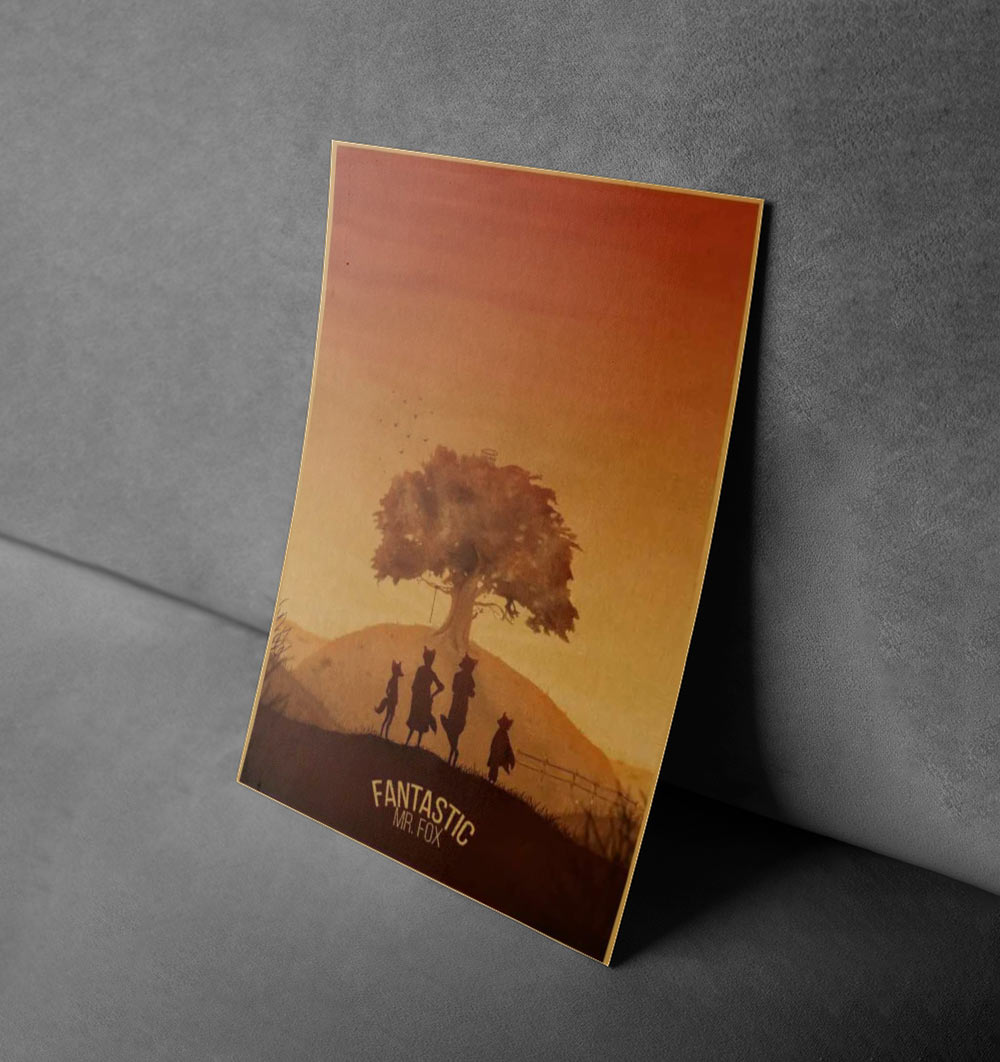 Fantastic Mr. Fox Silhouette Art Poster