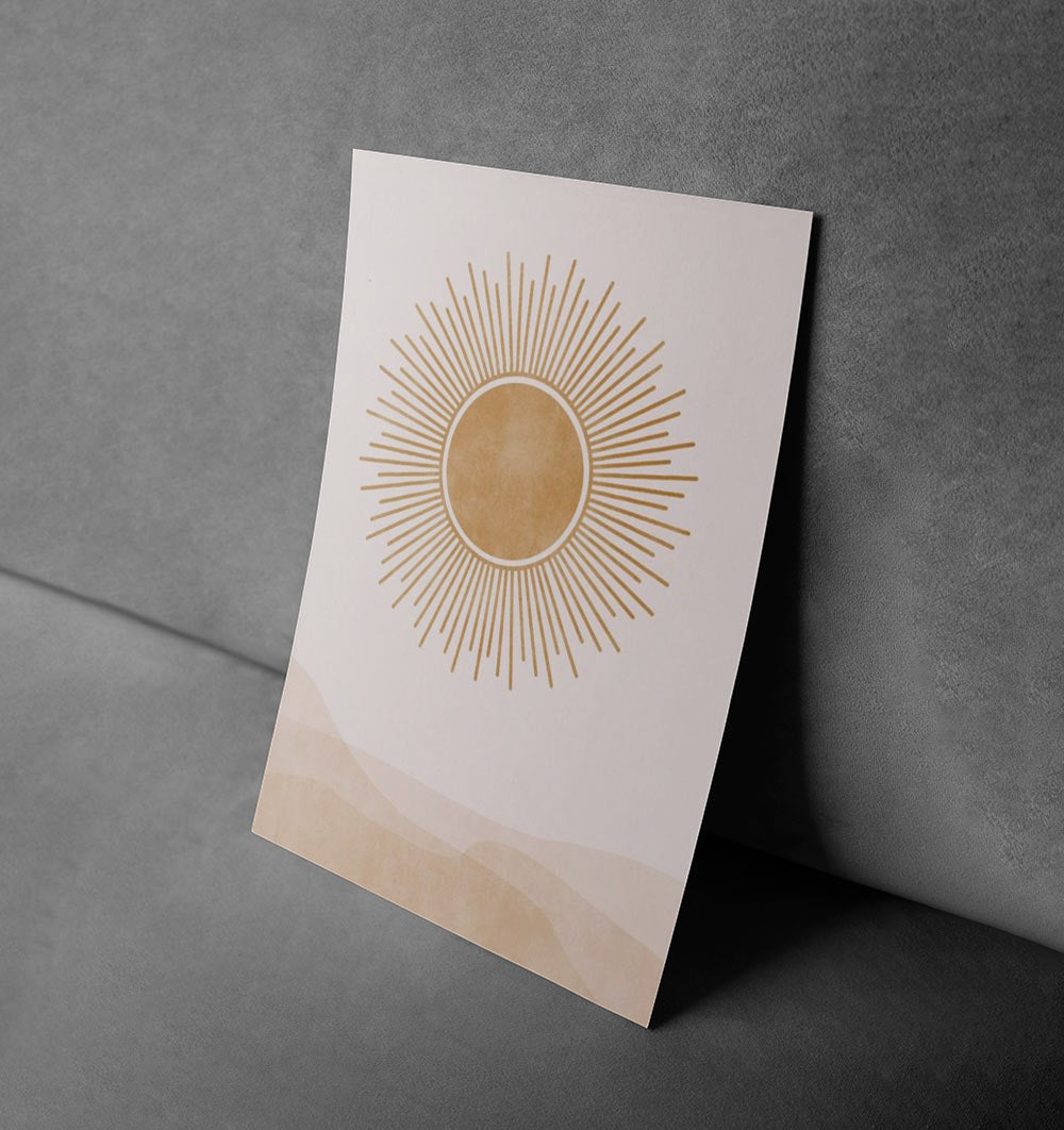 Radiant Sunburst – Minimalist Vintage Poster