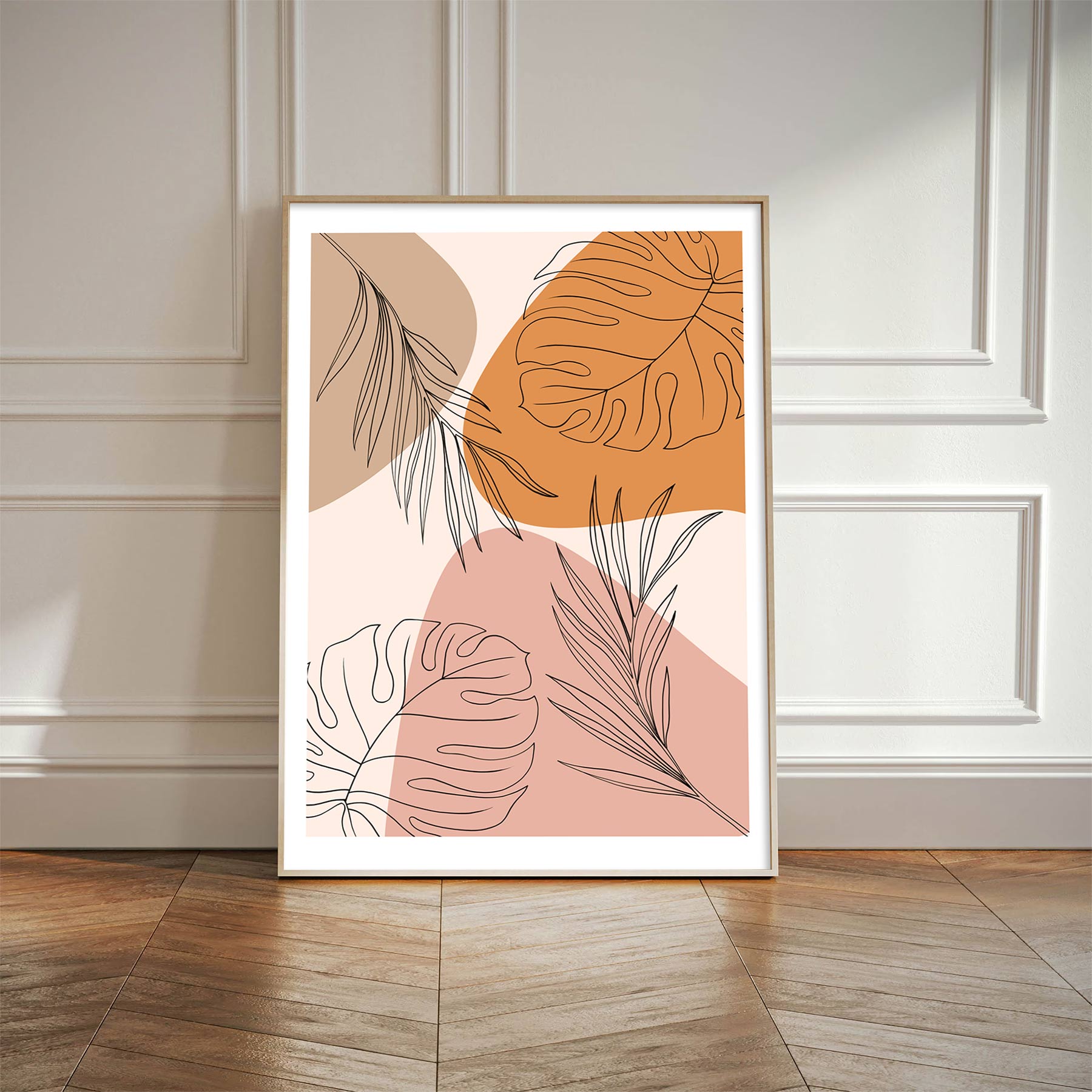 Tropical Bliss – Minimalist Leaf Art Canvas Print