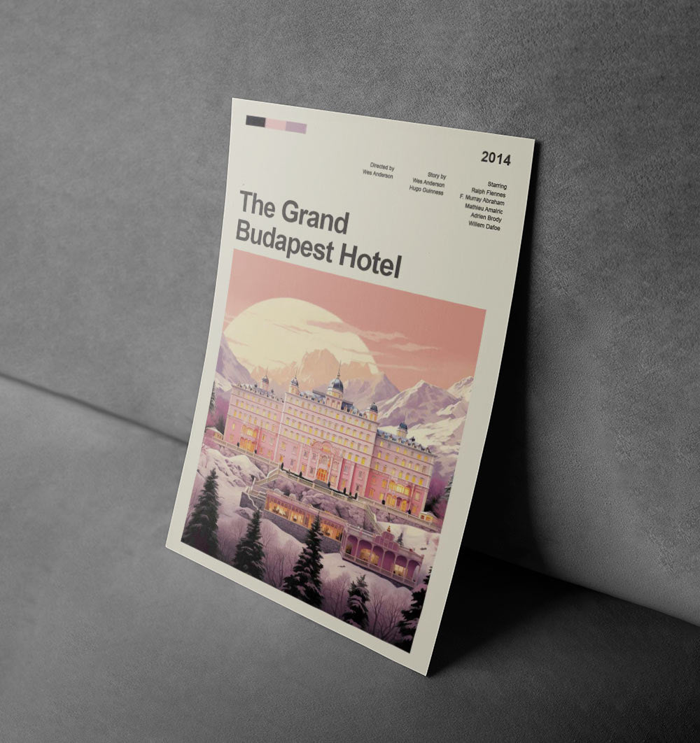 The Grand Budapest Hotel Art Poster – Pastel Palette