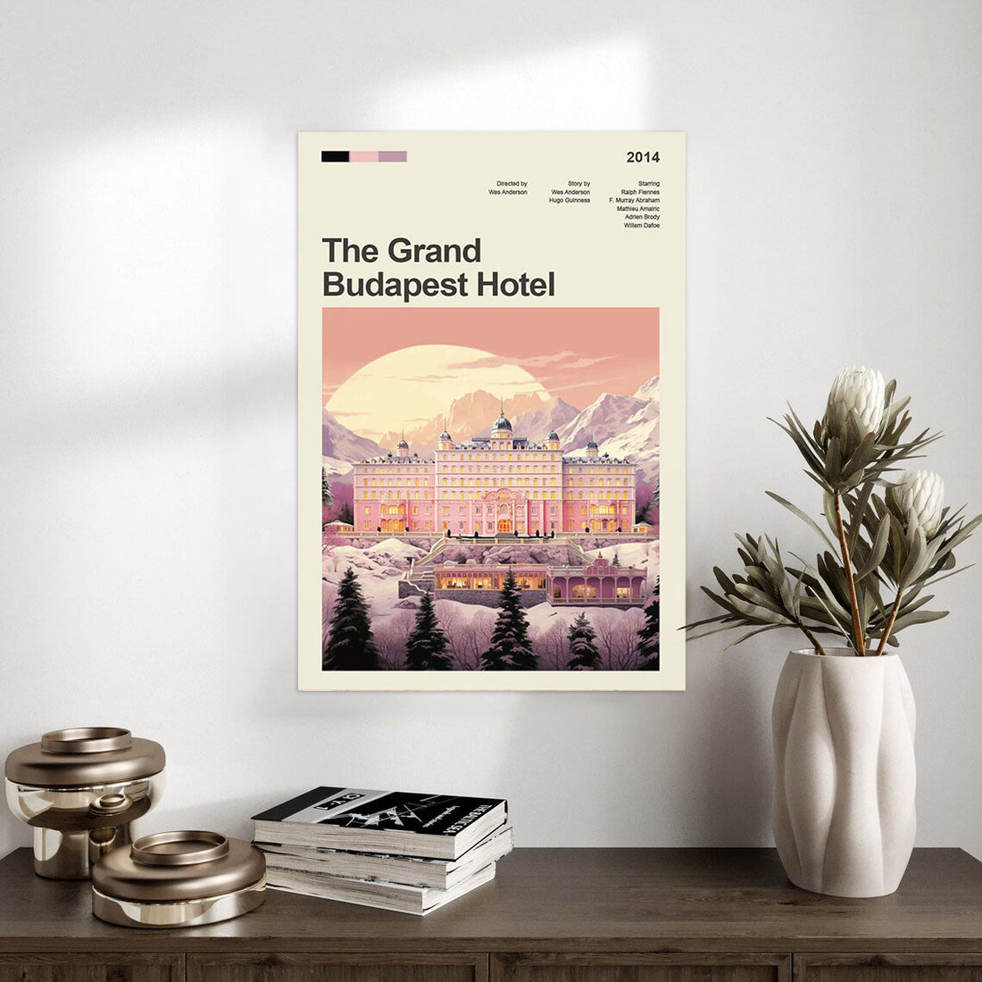 The Grand Budapest Hotel Art Poster – Pastel Palette