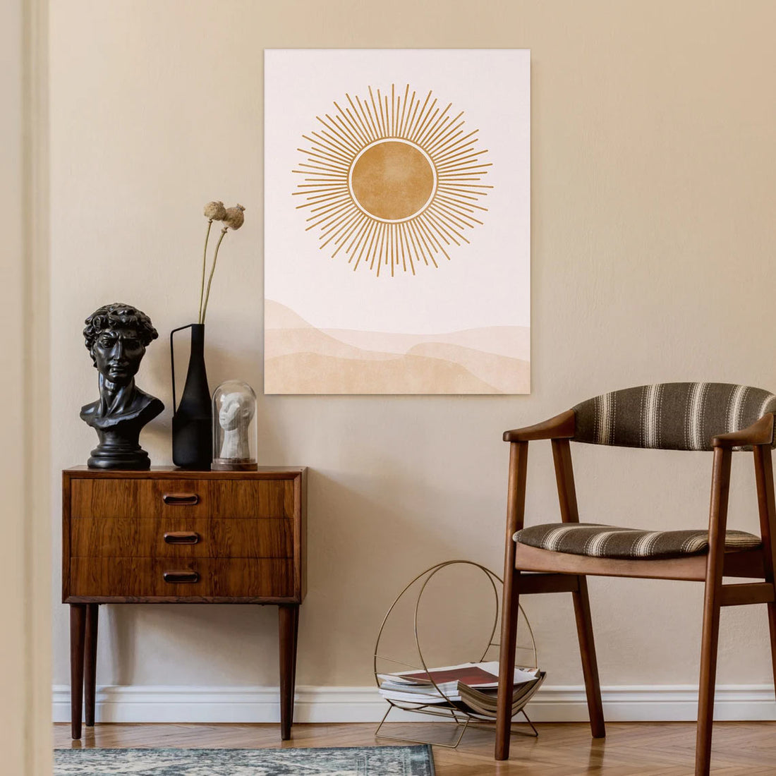 Radiant Sunburst – Minimalist Vintage Poster