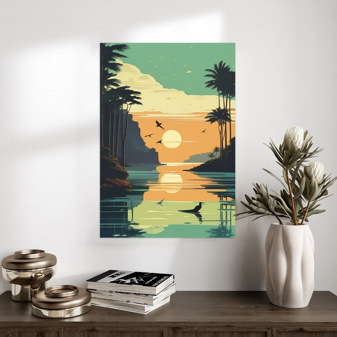 Tropical Sunset Serenity – Calm Nature Poster