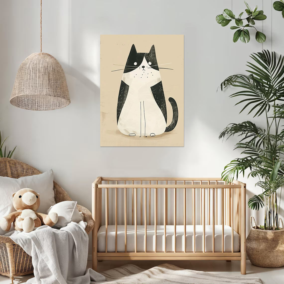 Playful Kitty Canvas Poster - Perfect for Kids Room Decor