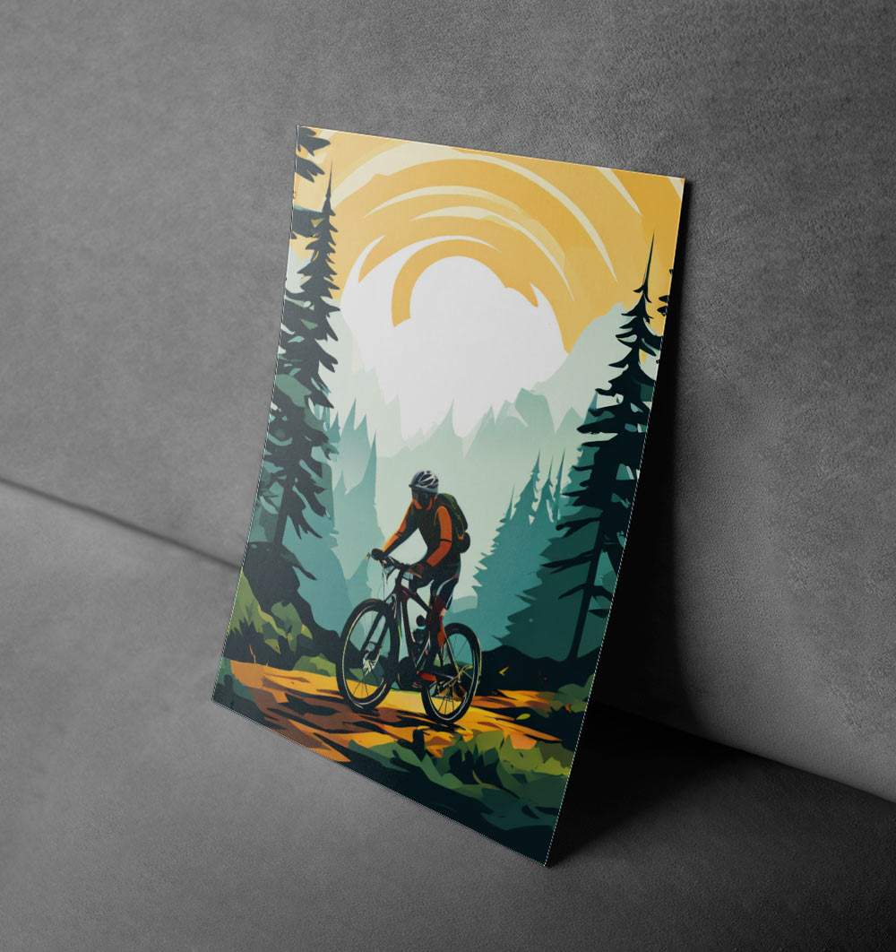 Forest Trail Cycling – Adventure Sports Poster