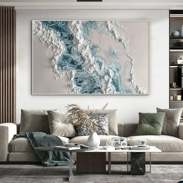 Oceanic Flow - 3D Textured Abstract Canvas Art