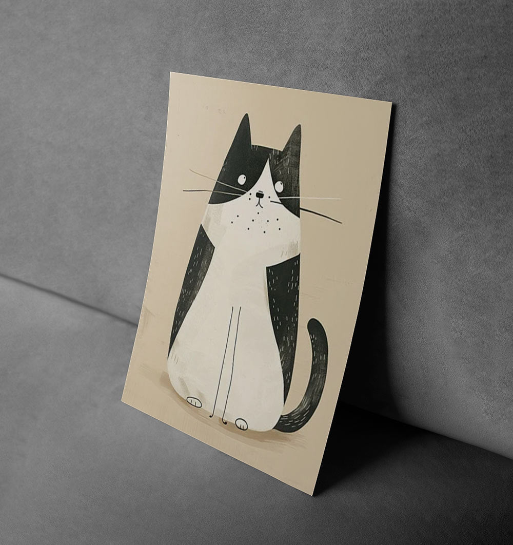 Playful Kitty Canvas Poster - Perfect for Kids Room Decor