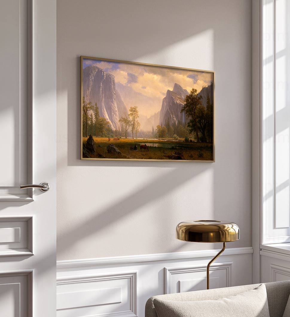 Majestic Mountain View: Tranquil Landscape Oil Painting