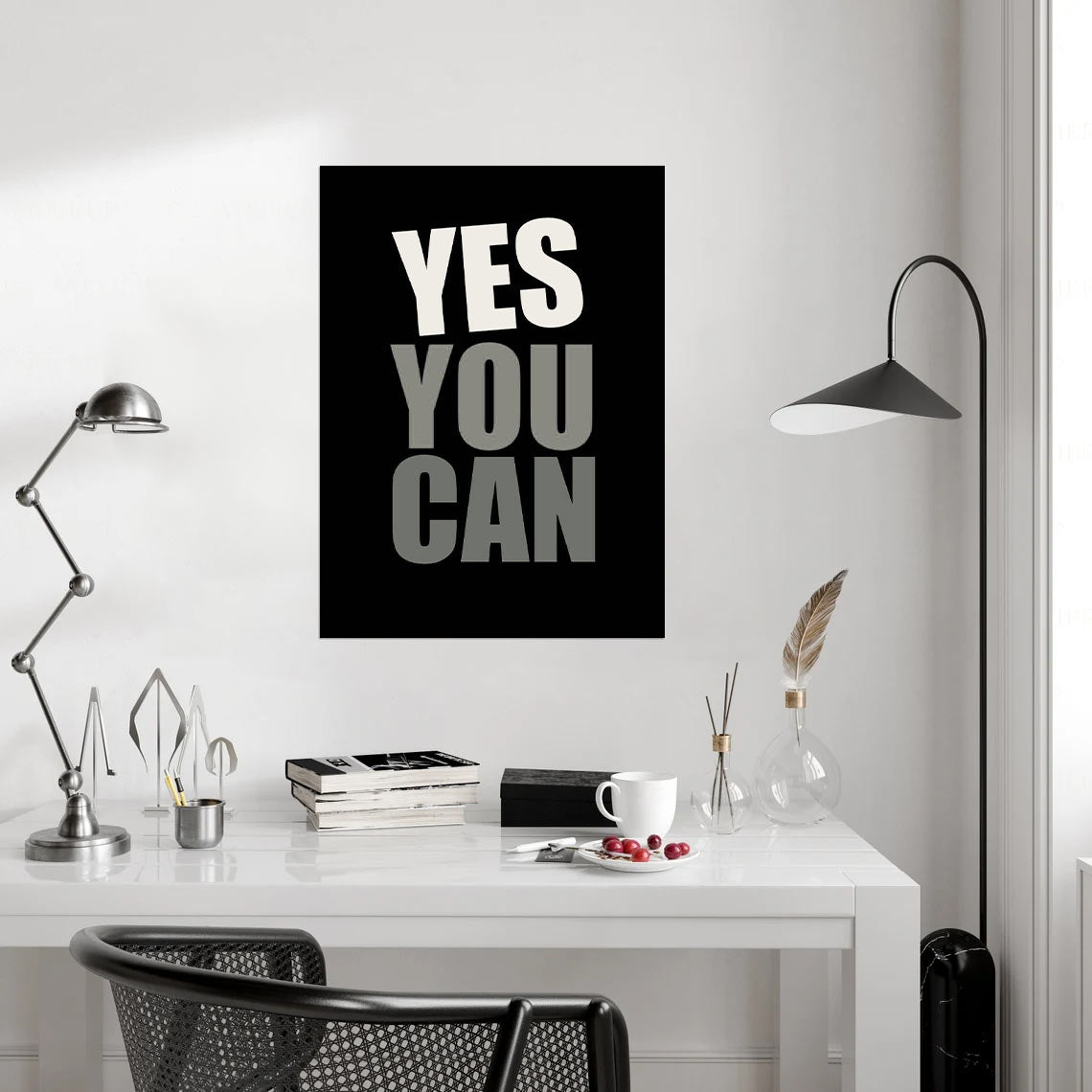 Yes You Can Motivational Canvas - Empower Your Workspace