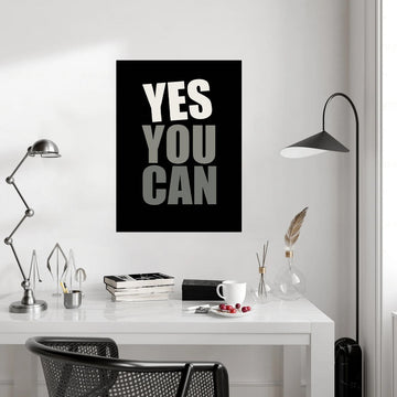 Yes You Can Motivational Canvas - Empower Your Workspace