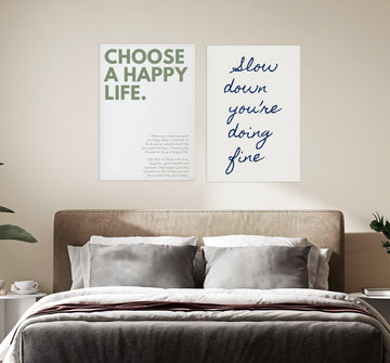 Positive Vibes Posters Set - Inspirational Wall Art for Bedroom Decor