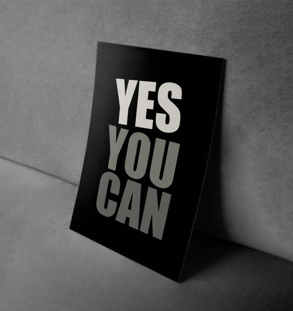 Yes You Can Motivational Canvas - Empower Your Workspace