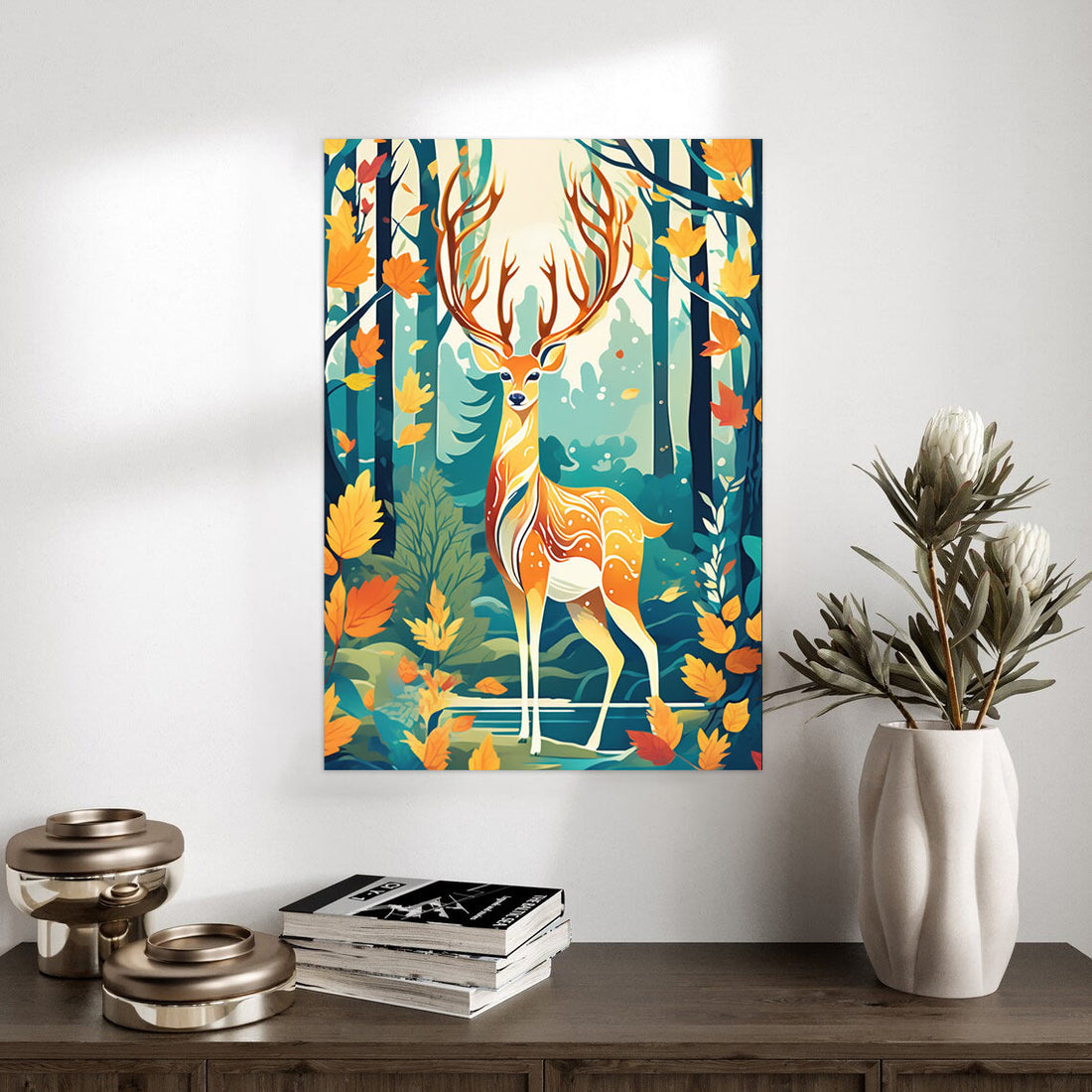 Majestic Autumn Deer – Enchanted Forest Poster