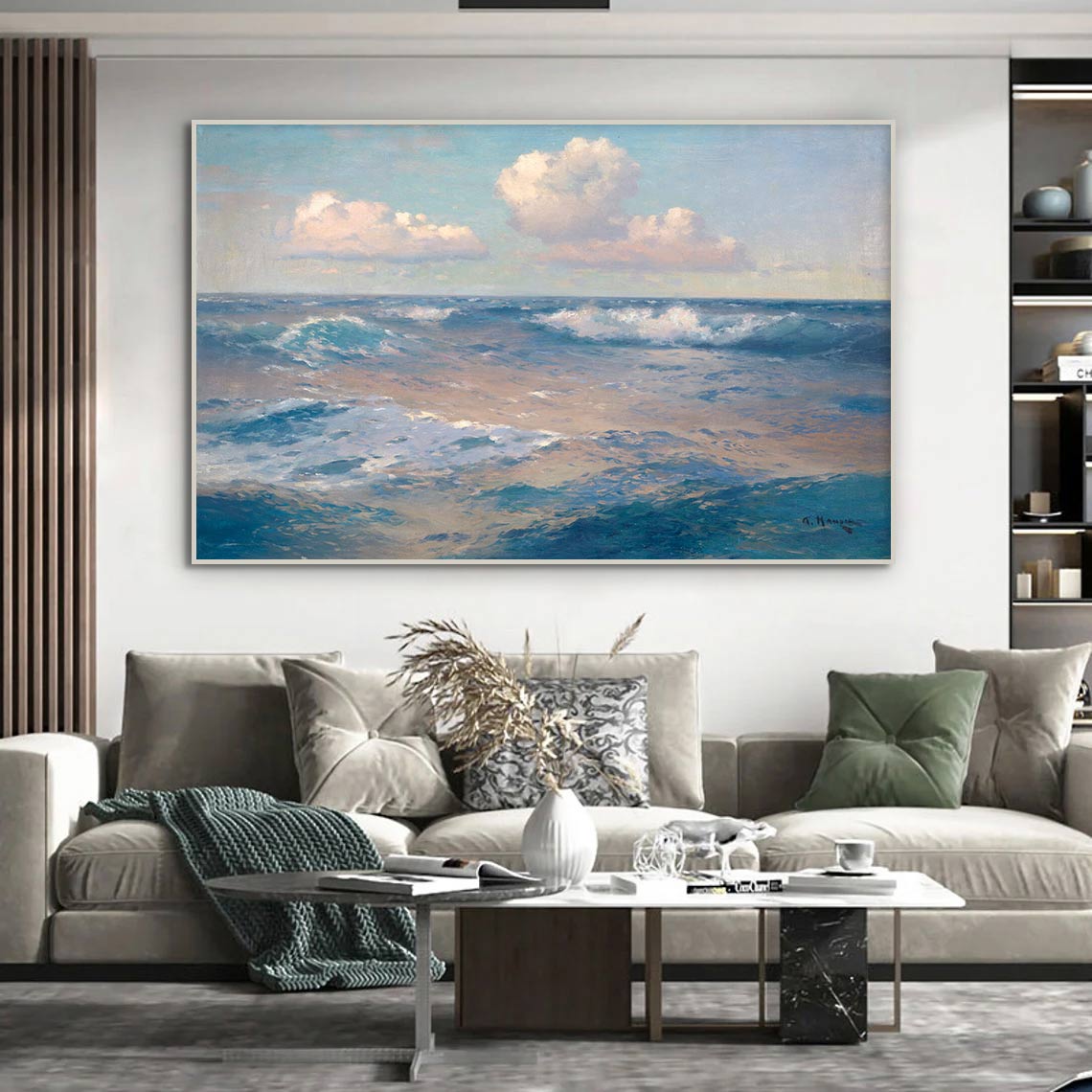 Calm Ocean Breeze – Serene Seascape Canvas Print