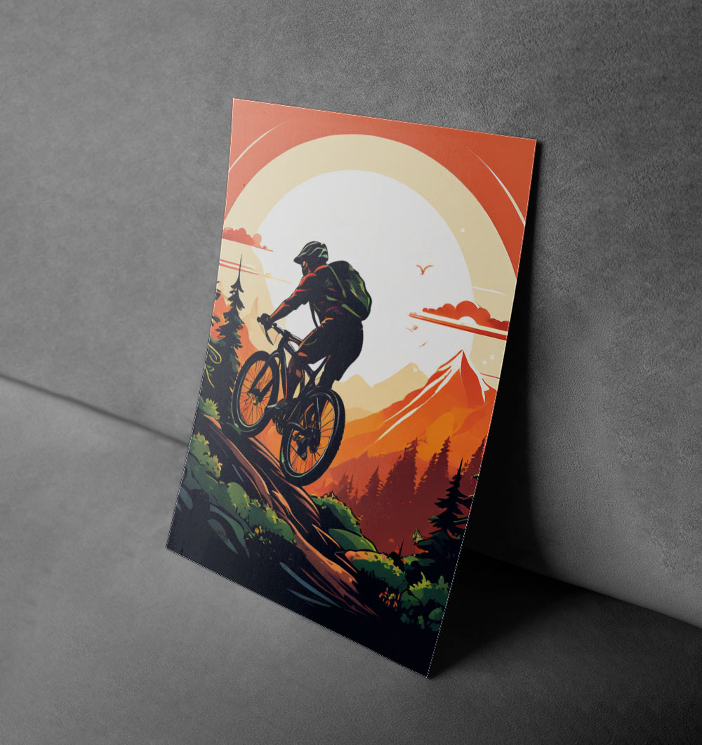 Mountain Climber Cycling – Epic Adventure Poster