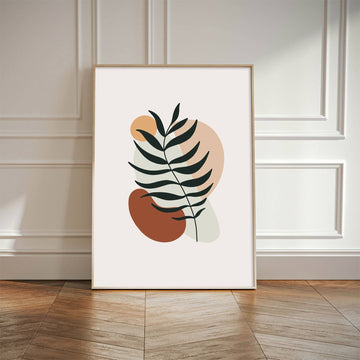 Minimalist Botanical Art – Earth Tones Canvas Print