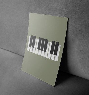 Minimalist Piano Keys Art Print for Music Lovers