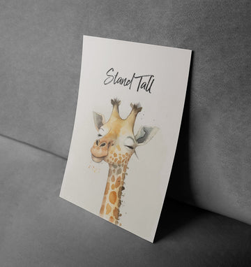 Stand Tall Giraffe – Motivational Wall Art for Kids