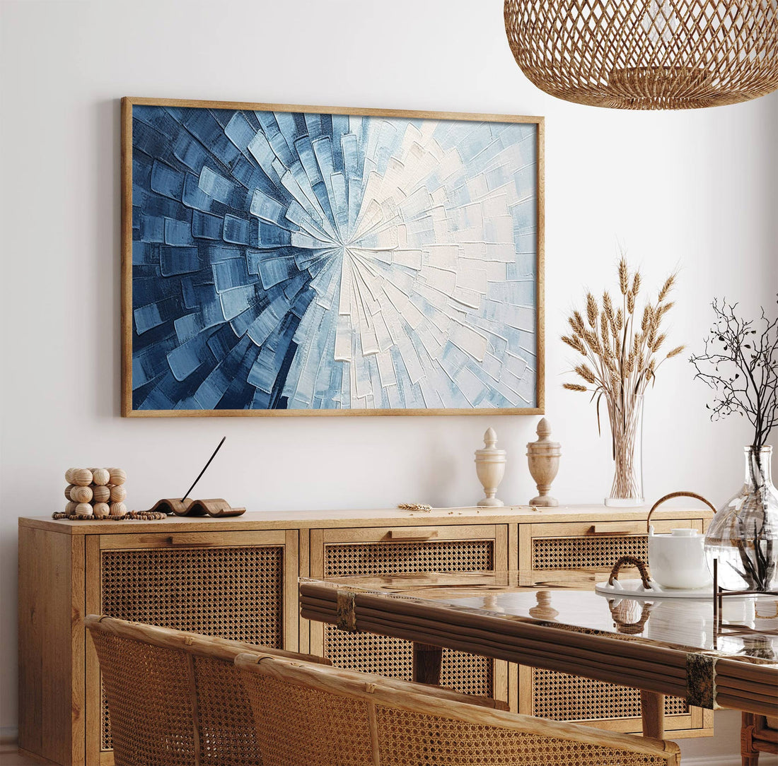 Radiant Spiral - 3D Textured Abstract Canvas Art