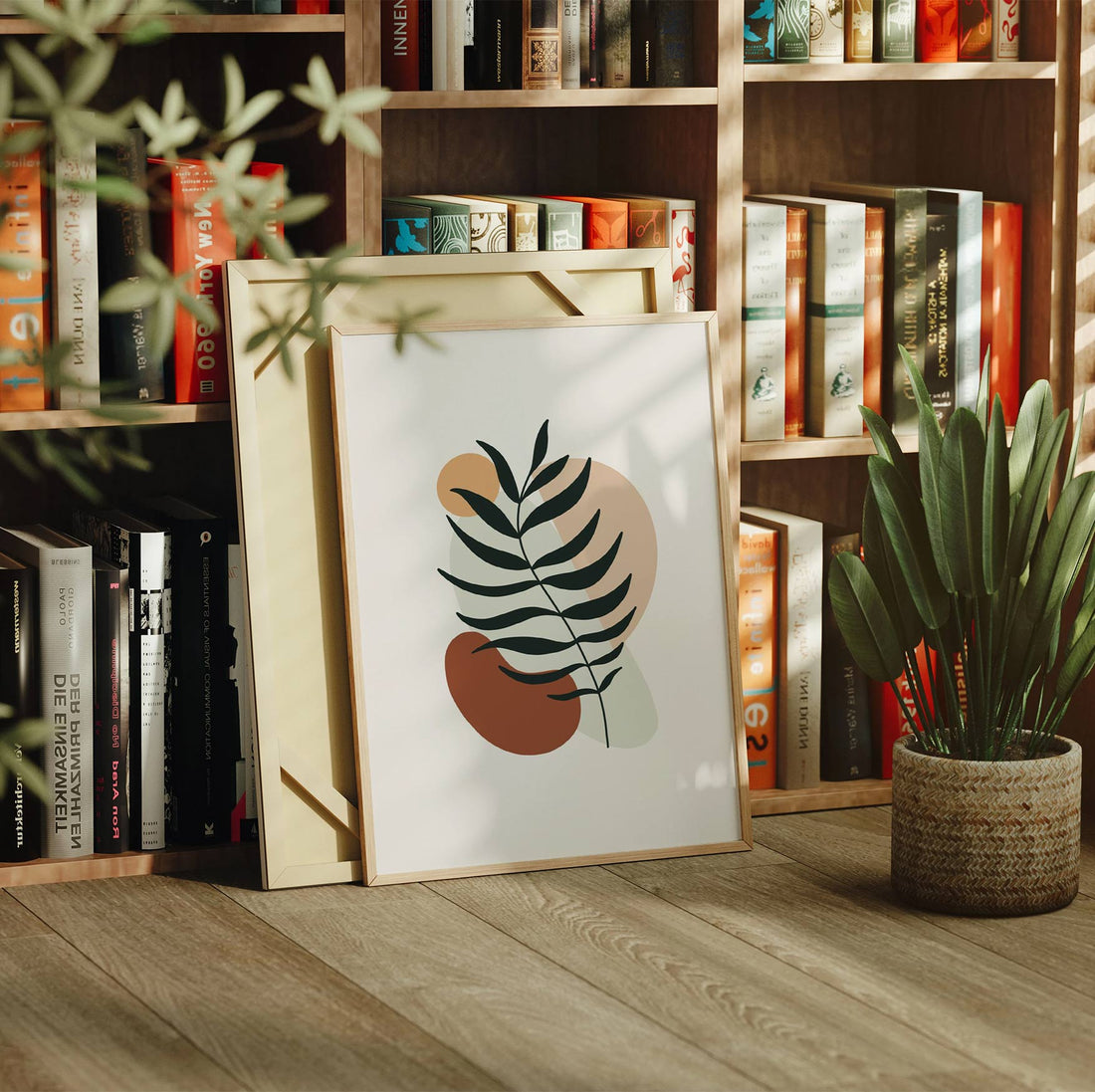 Minimalist Botanical Art – Earth Tones Canvas Print