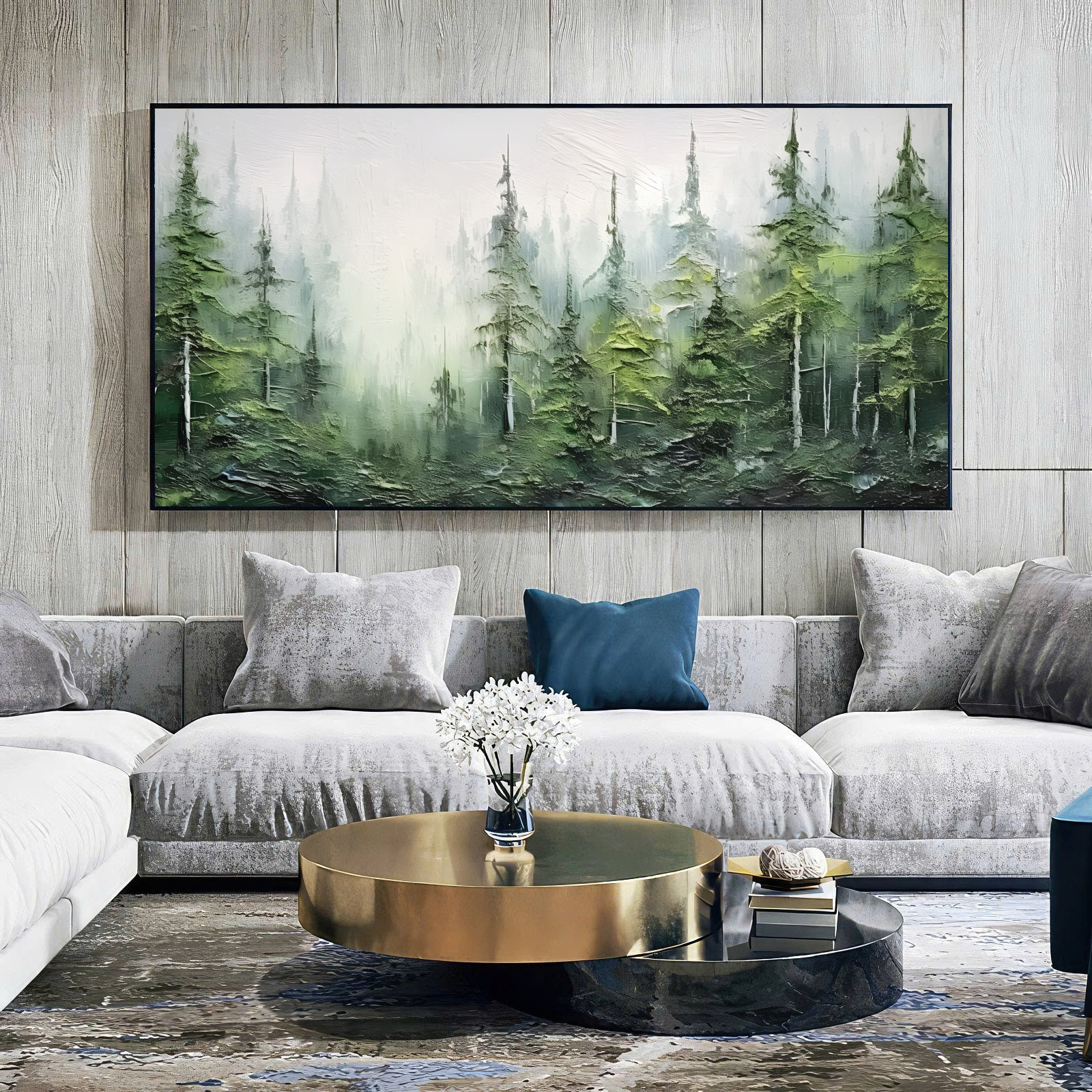 Whispers in the Pines – Hand-Painted Oil Landscape on Canvas