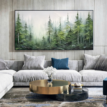 Whispers in the Pines – Hand-Painted Oil Landscape on Canvas