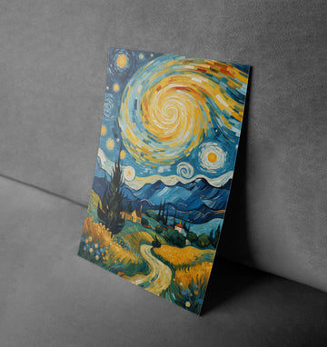 Whimsical Nightscape – Inspired Van Gogh Starry Print