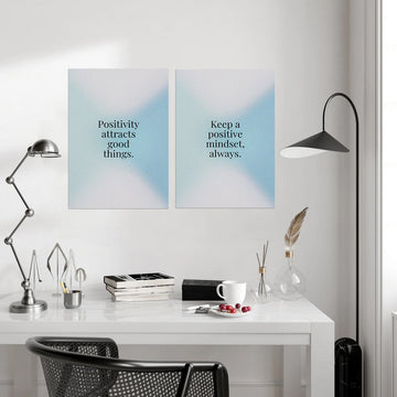 Positive Mindset Canvas Print – Inspiring Wall Art for Your Workspace