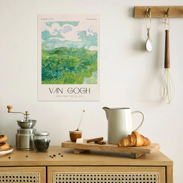 Van Gogh’s Green Wheat Fields: Classic Art Print for Kitchen Décor