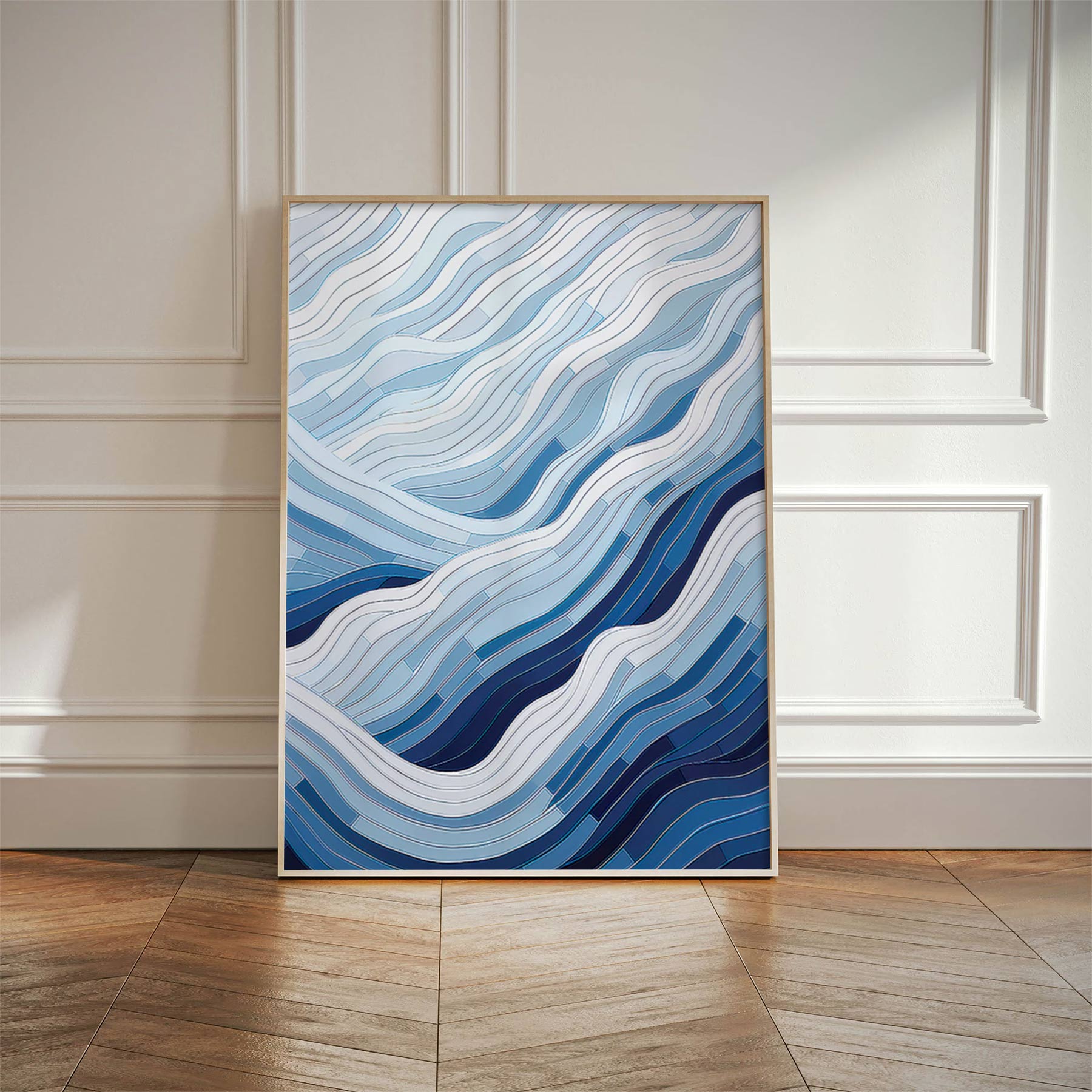 Ocean Waves – Blue Abstract Canvas Print