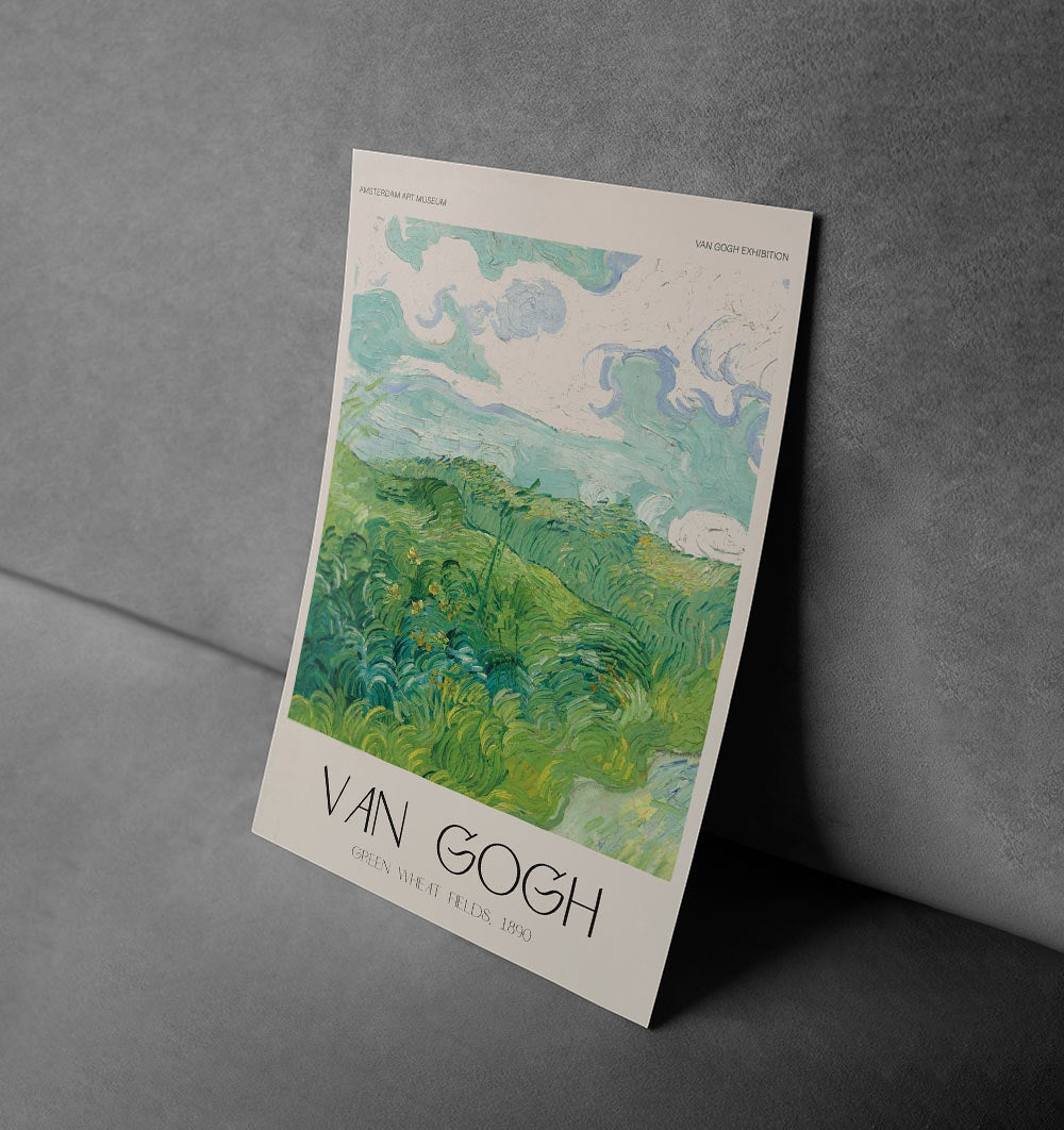 Van Gogh’s Green Wheat Fields: Classic Art Print for Kitchen Décor