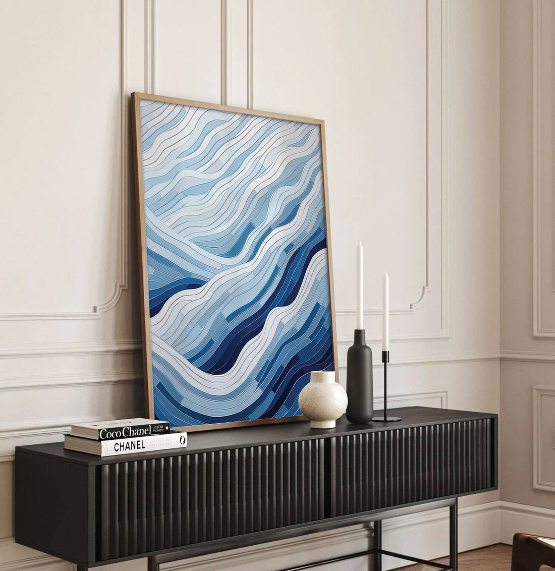 Ocean Waves – Blue Abstract Canvas Print