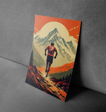 Trailblazing Runner – Mountain Adventure Poster