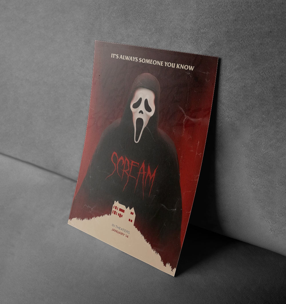 Ghostface Scream Horror Icon Poster Print