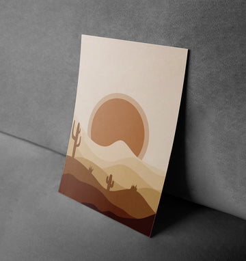 Desert Sun – Serene Minimalist Landscape Poster