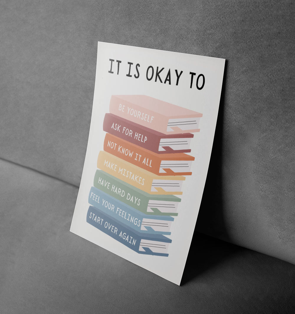 It's Okay to Be Yourself: Inspirational Wall Art