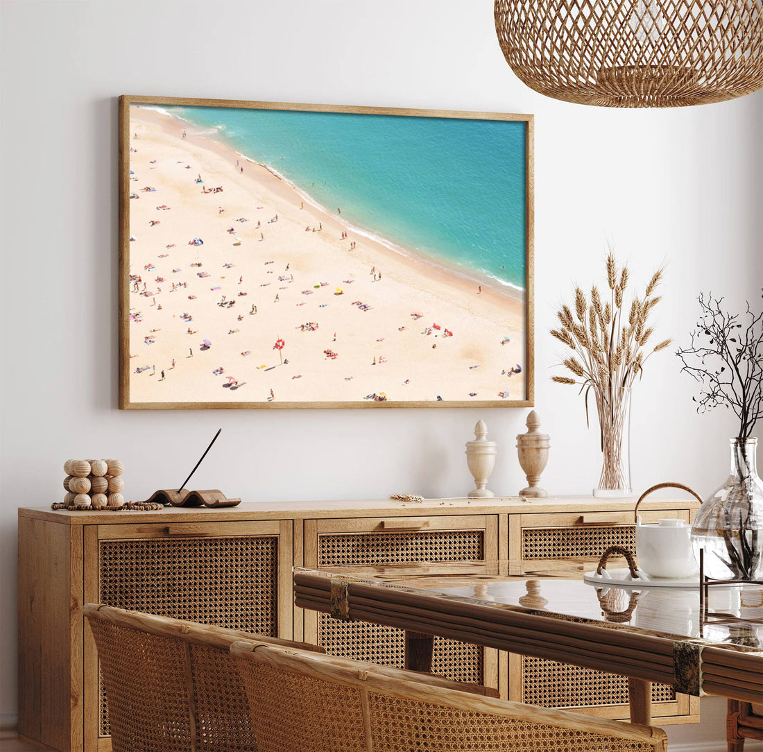 Sandy Shores – Aerial Beach View Canvas Print