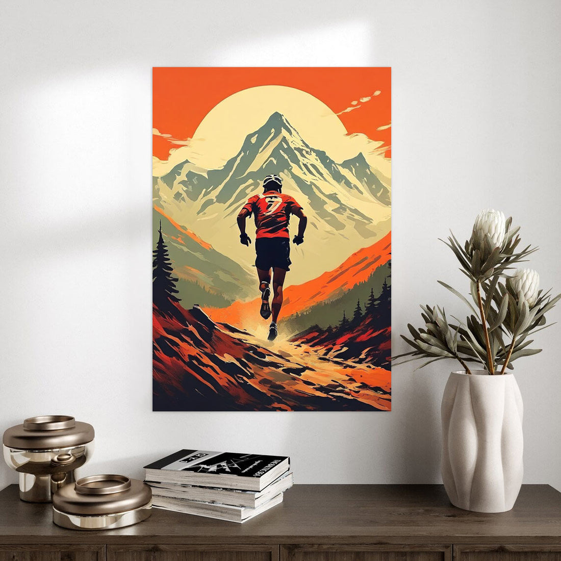 Trailblazing Runner – Mountain Adventure Poster