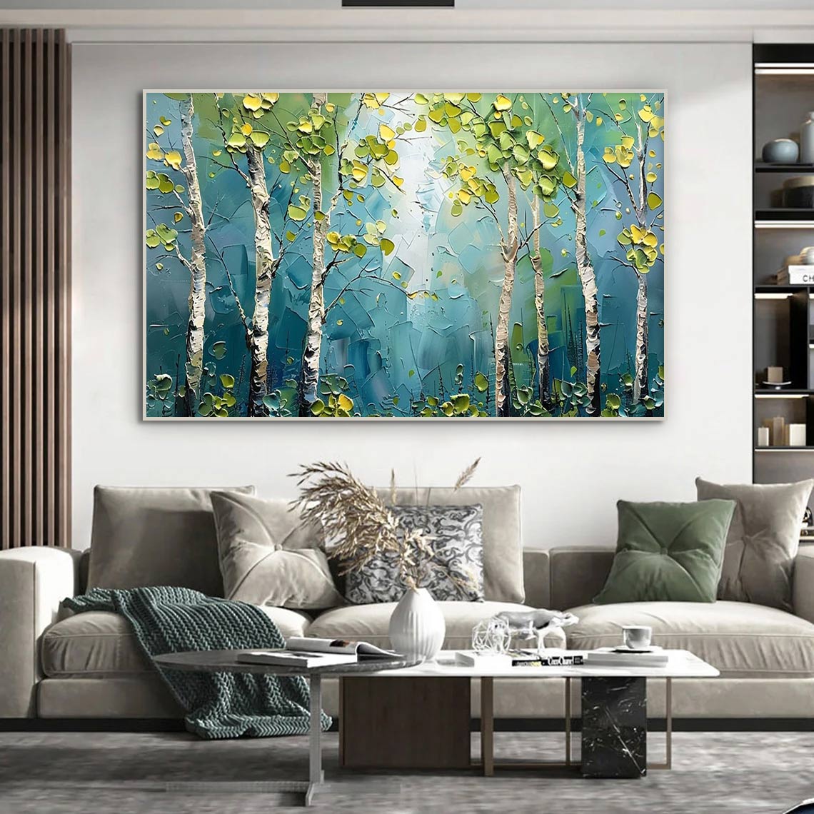 Whispering Birches – Textured Canvas Print