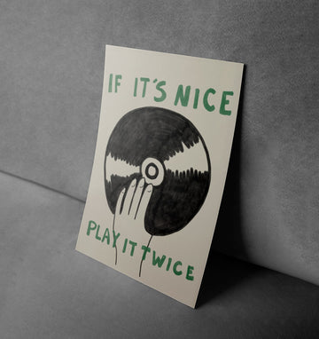 Play It Twice Vinyl Art Print