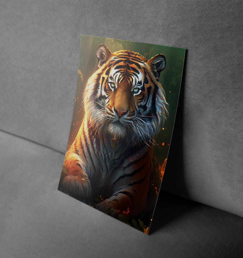 Fierce Elegance - Majestic Tiger in the Wild Canvas Poster